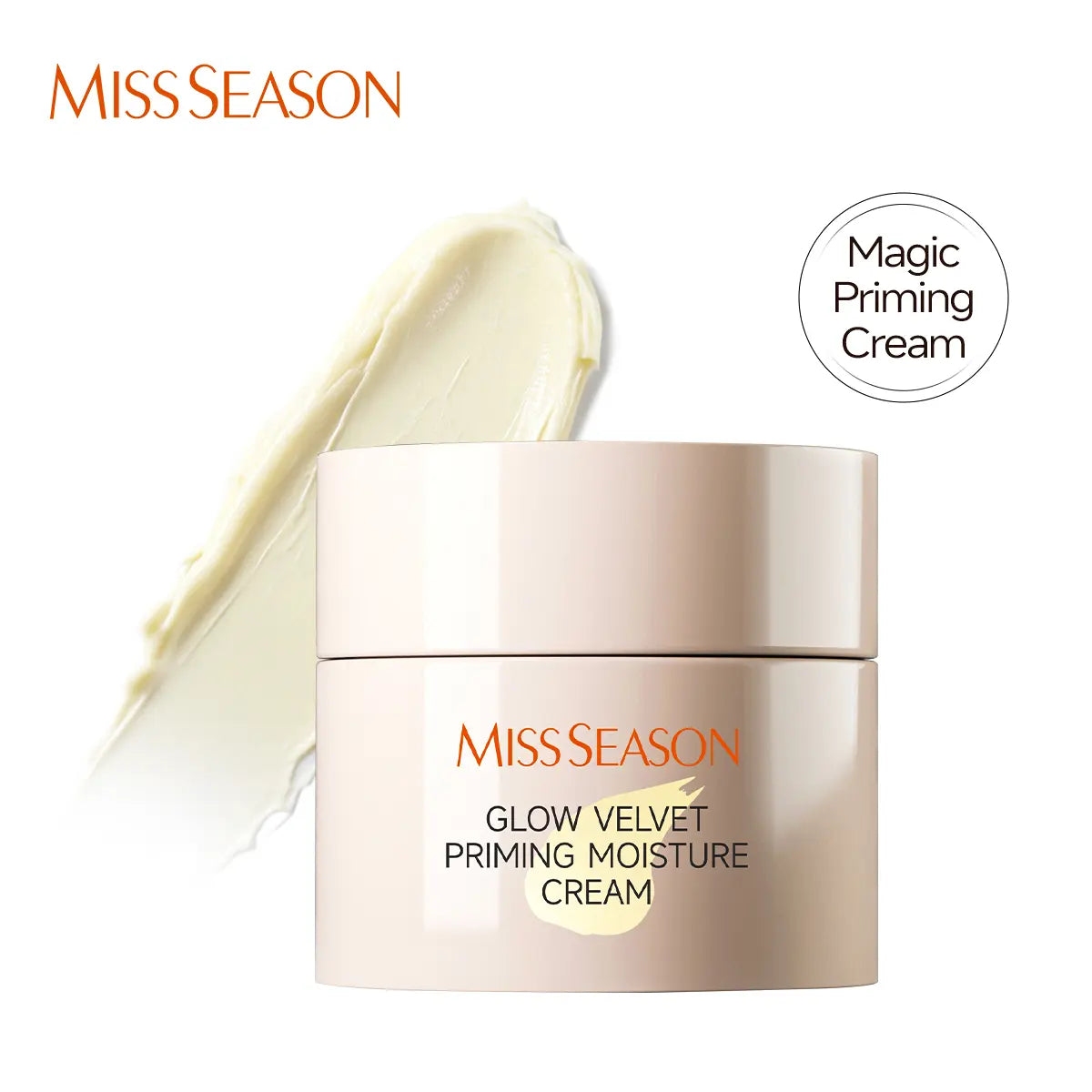 MISS SEASON Glow Velvet Priming Moisture Cream - Pore Blurring & Makeup Gripping Primer